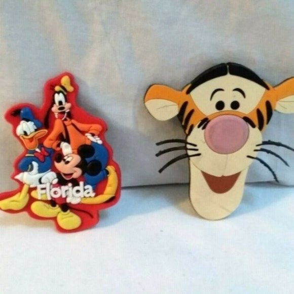 Disney Refrigerator MAGNETS Mickey Goofy Tigger Florida Lot Souvenir Bundle 3-D - Picture 3 of 12